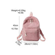 Girls Solid Color  Corduroy Backpack