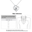 Double Heart Rhinestone Necklace