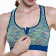 Women Fashion Fitness Sports Yoga Tank Top Bra Front Zipper Vest