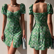 Women Off Shoulder Flower Print Mini Dress