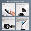 Electric Wireless Long Handle Spin Scrubber with Replaceable Brush Heads