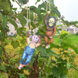 Mini Hanging Rope Garden Ornament Outdoor  Resin Monkey Chimp Sculpture