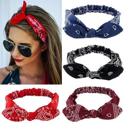 6 Pack Women Soft Solid Print Headbands Elastic Hairbands