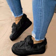 Women Bowknot Suede Faux Fur Moccasin Shoes Warm Lightweight Shoes