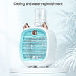 Portable Humidifier Fan Fox Design Rechargeable Battery USB Fan