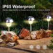4pack Stainless Steel LED Solar Lawn Light Pathway Garden Lamp