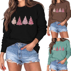 Women Merry Christmas Sweatshirt Long Sleeve Pullover Shirt