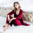 4 PCS Women Velvet Nightgowns Pajamas Loungewear Set