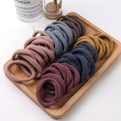 200pcs Girls Solid Color Rubber Hairbands Headwear