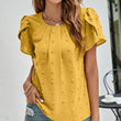 Women Round Neck Solid Color Casual Short Sleeves Tshirt
