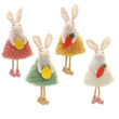 4pack Rabbit with Carrot Easter Hanging Decor