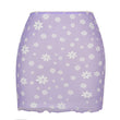 Women Summer Mesh Double Layer Mini Skirt