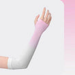 1 Pair Thumbhole Design Gradient Color Ice Silk Sleeve