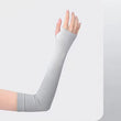 1 Pair Thumbhole Design Gradient Color Ice Silk Sleeve